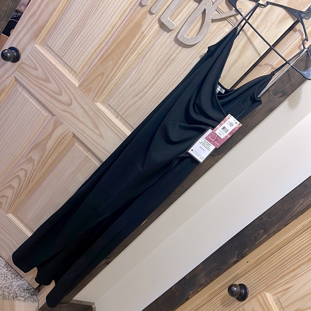 Formal High Slit Wrap Dress.